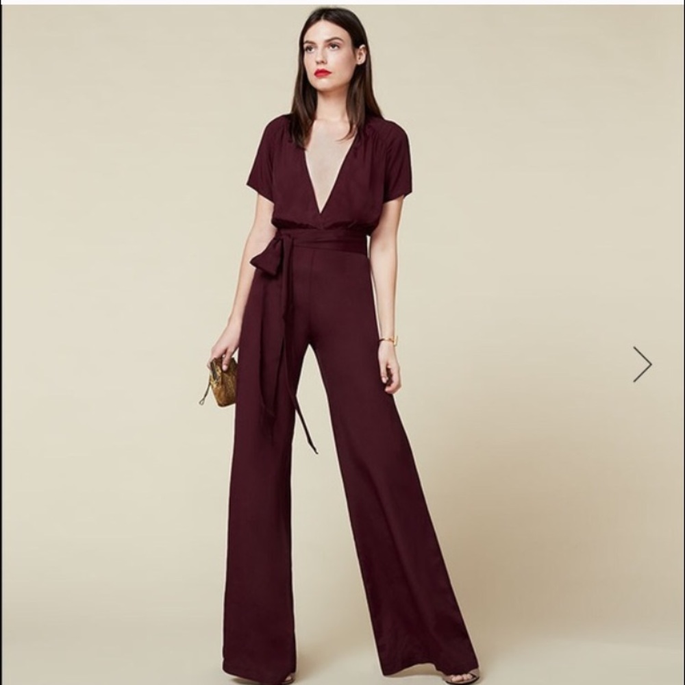 Burgundy Jumpsuit From Reformation